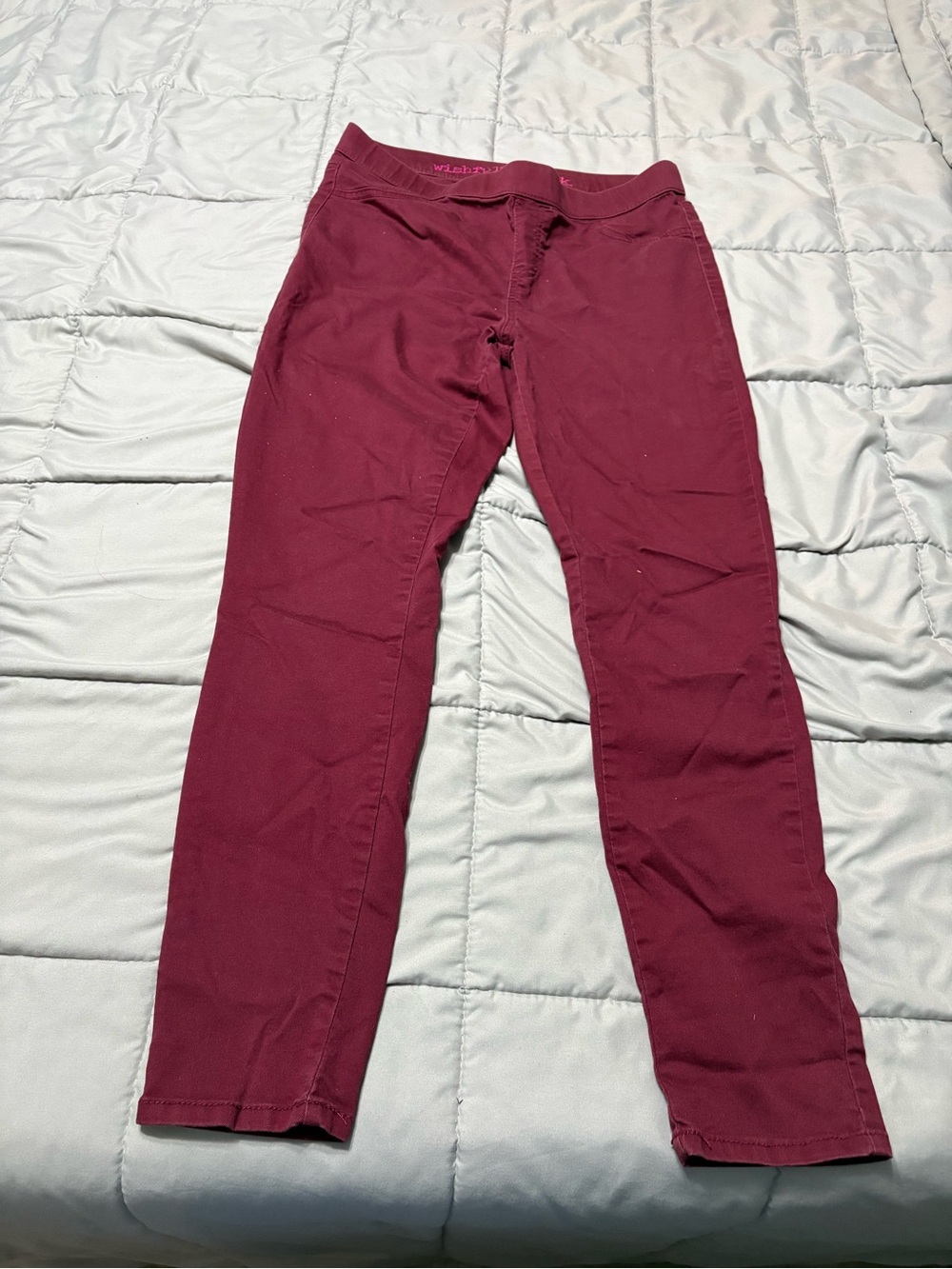 Wishful Park Women's Skinny Pants in Burgundy